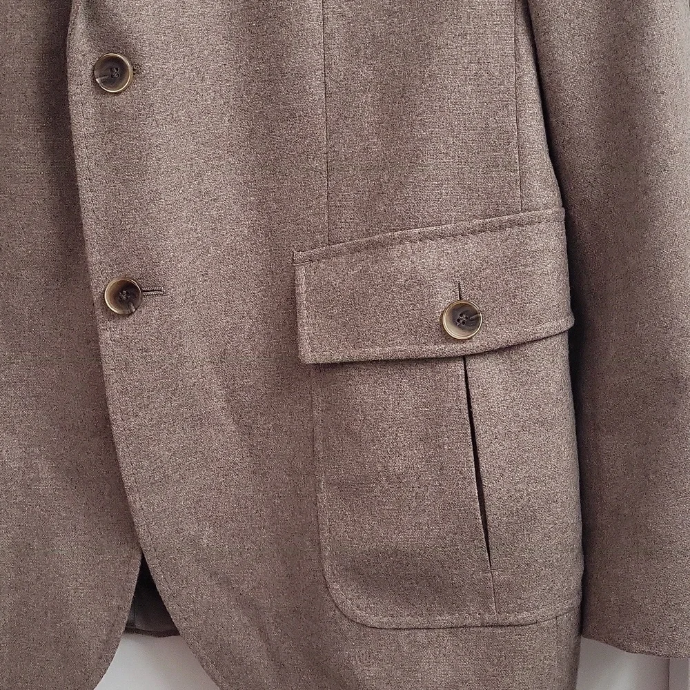 BOSS Hugo Boss Beige Wool Blend Harvis‎ Jacket. Size 42L